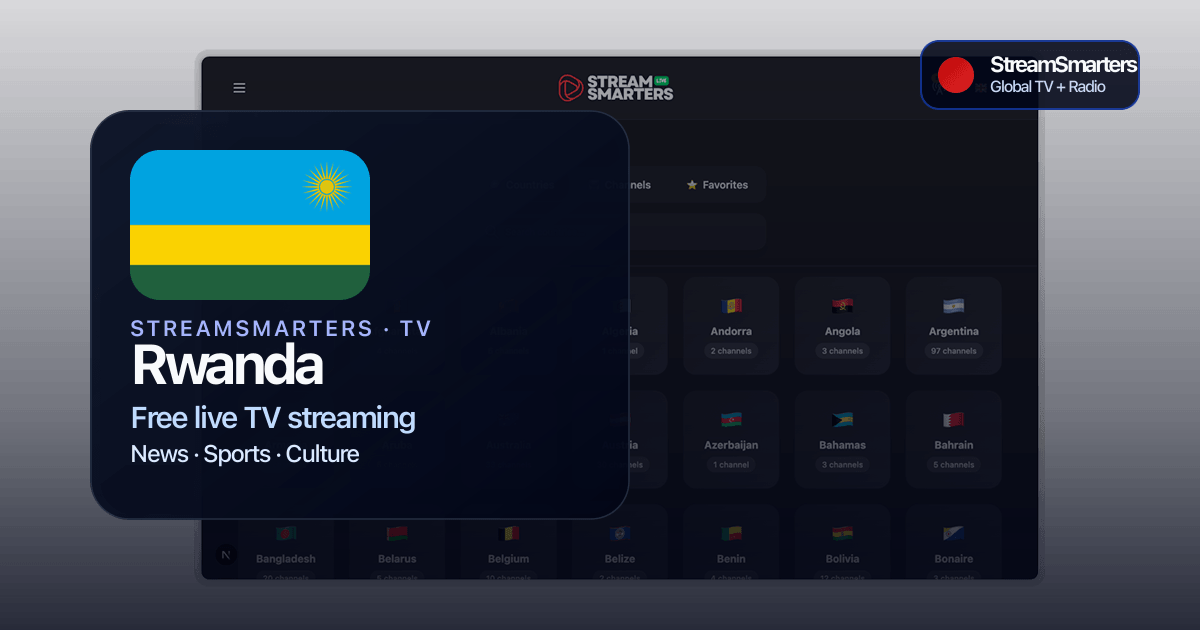 Watch Rwanda TV Live | StreamSmarters | StreamSmartersLive